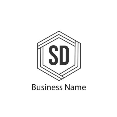 İlk Harf SD Logo Şablonu Tasarımı