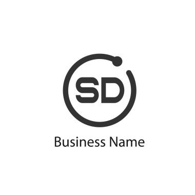 İlk Harf SD Logo Şablonu Tasarımı