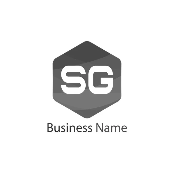 Αρχική επιστολή SG Σχεδιασμός προτύπου Logo — Διανυσματικό Αρχείο