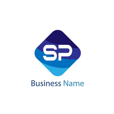İlk Harf SP Logo Şablonu Tasarımı