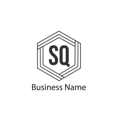 İlk harf Sq Logo tasarım şablonu
