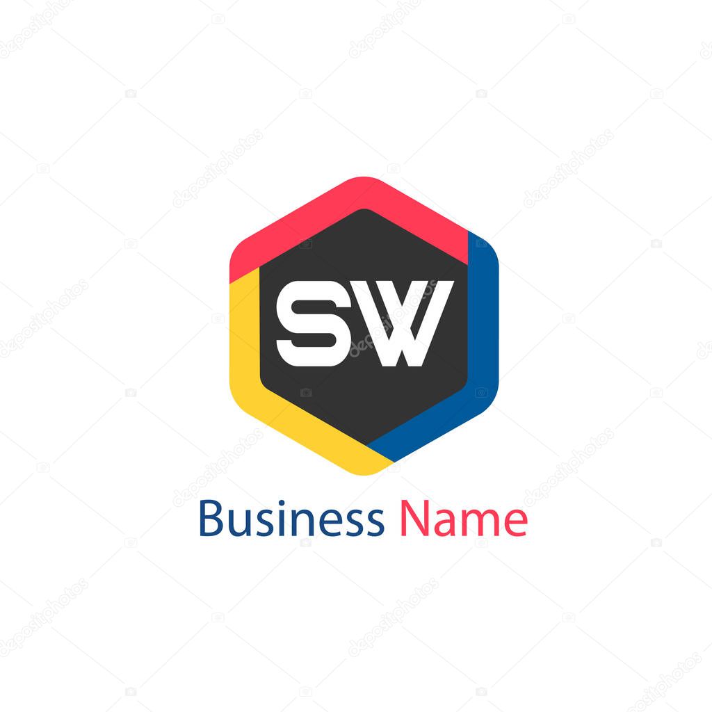 Initial Letter SW Logo template design
