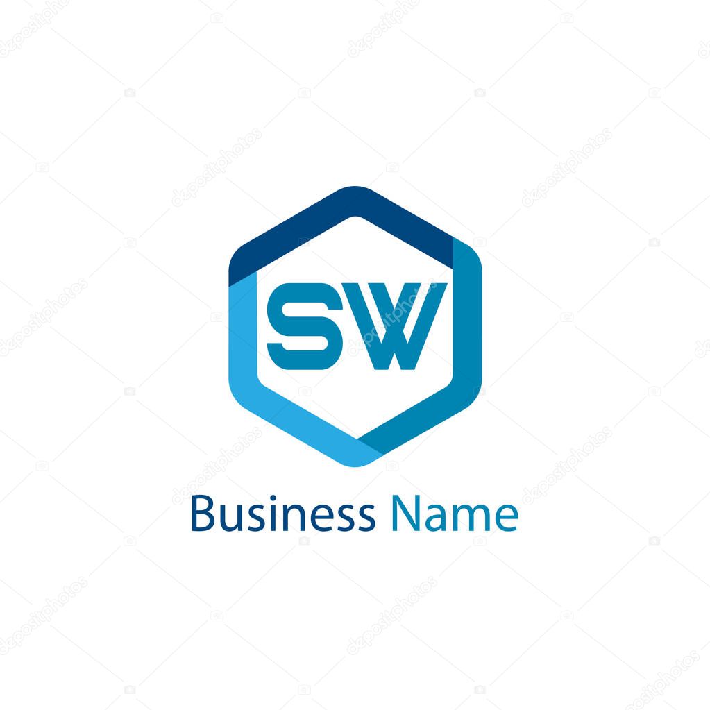 Initial Letter SW Logo template design