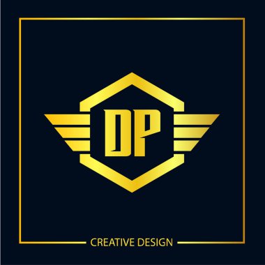 Başlangıç Harfi DP Logo Şablonu Tasarımı