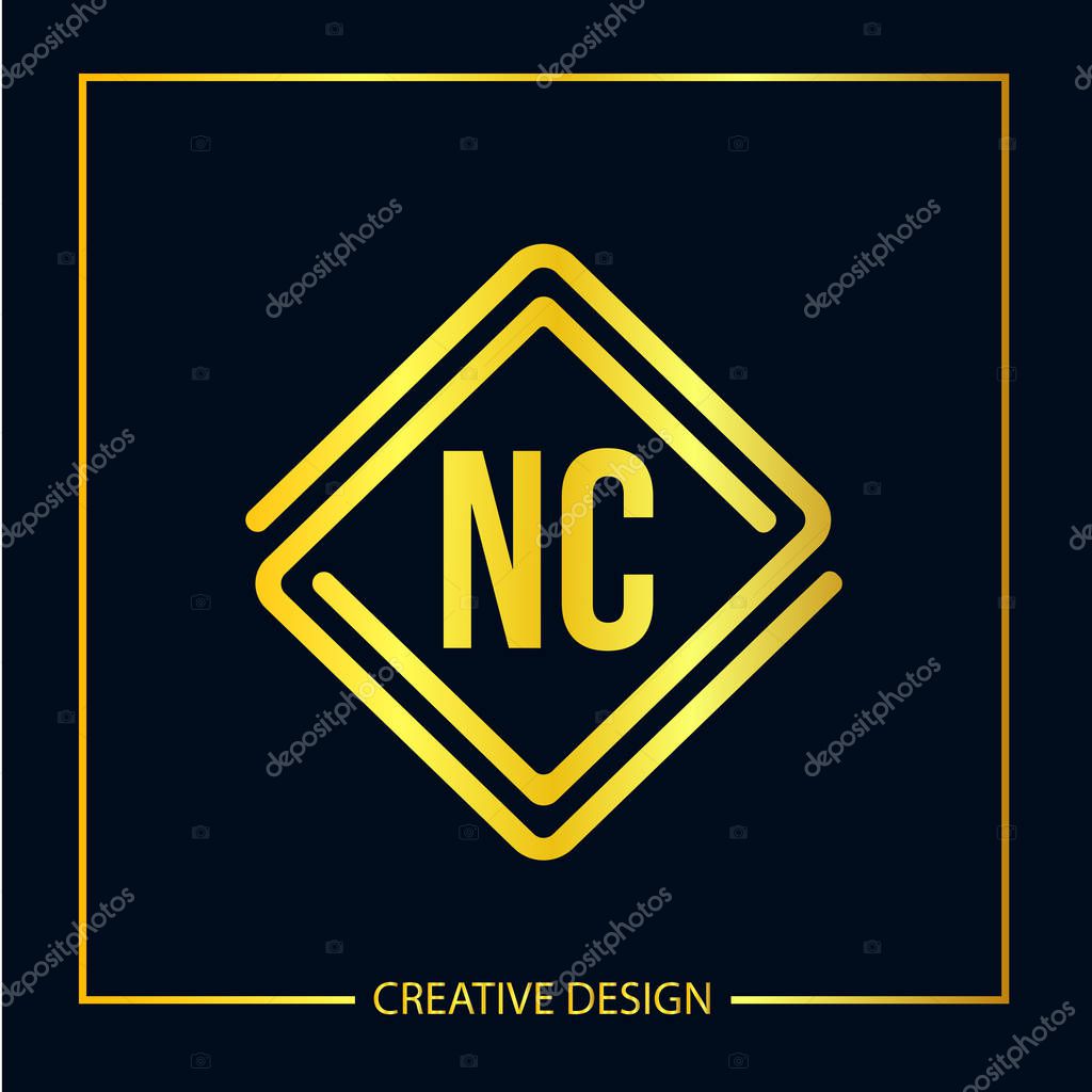Initial Letter NC Logo Template Design
