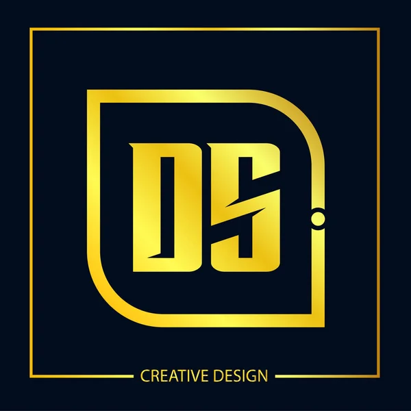 Carta inicial DS Logo Template Design — Vetor de Stock