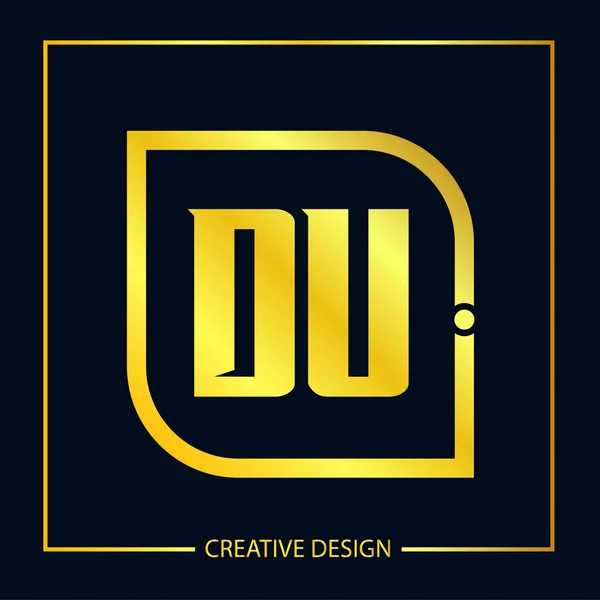 Letra inicial DU Logo Template Design — Vector de stock