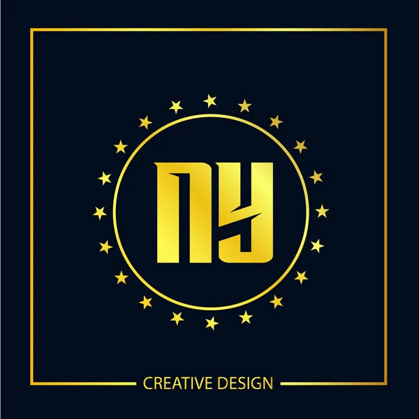 Första Bokstaven Logotyp Malldesign — Stock vektor