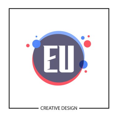 İlk mektubu AB Logo tasarım şablonu
