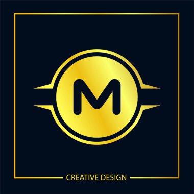 İlk harfi M logo şablonu vektör tasarımı