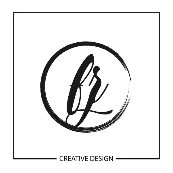 Carta Inicial Logo Plantilla Diseño — Vector de stock