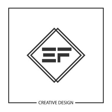 İlk Harf Ef Logo tasarım şablonu