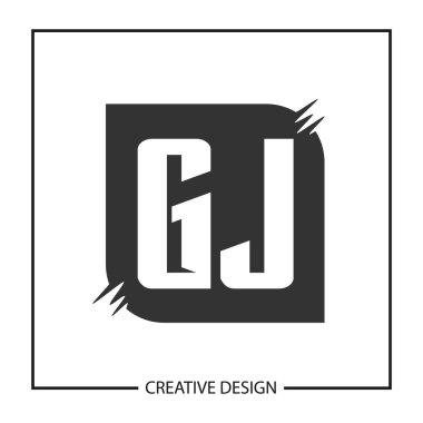 İlk harf Gj Logo tasarım şablonu
