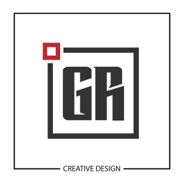 İlk harf Gr Logo tasarım şablonu