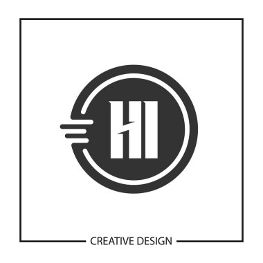 Merhaba ilk harf Logo tasarım şablonu