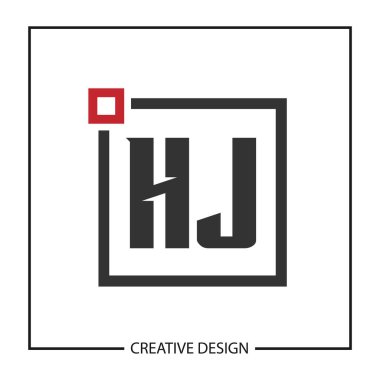 İlk Hj harf Logo tasarım şablonu