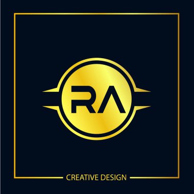 Initial Letter RA Logo Template Design clipart