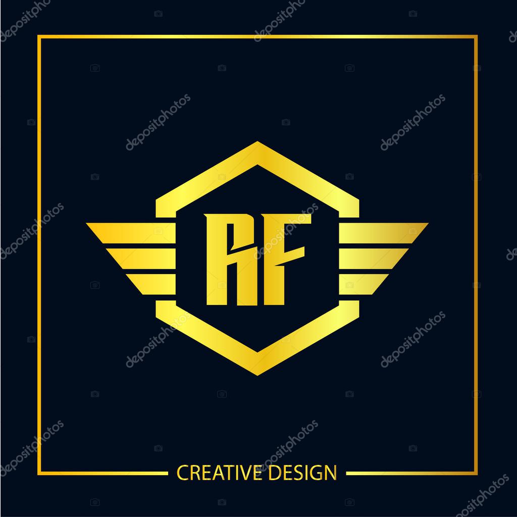 Initial Letter RF Logo Template Design
