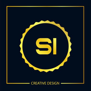 İlk harf Si Logo şablonu vektör tasarımı