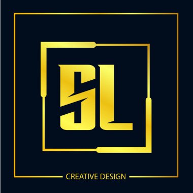 İlk harf Sl Logo şablonu vektör tasarımı