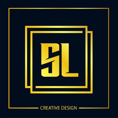 İlk harf Sl Logo şablonu vektör tasarımı