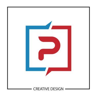 İlk harf P Logo şablonu vektör tasarımı