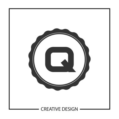 İlk harf Q Logo şablonu vektör tasarımı