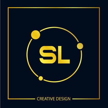 İlk harf Sl Logo şablonu vektör tasarımı