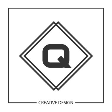 İlk harf Q Logo şablonu vektör tasarımı