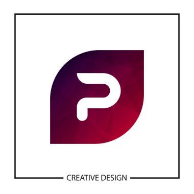 İlk harf P Logo şablonu vektör tasarımı
