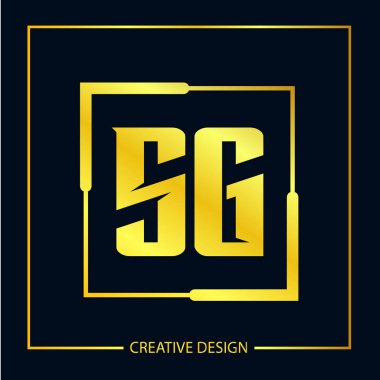 İlk harf Sg Logo şablonu vektör tasarımı