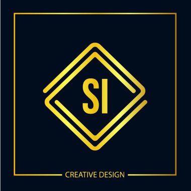 İlk harf Si Logo şablonu vektör tasarımı