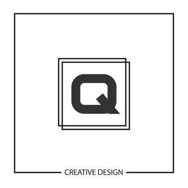 İlk harf Q Logo şablonu vektör tasarımı