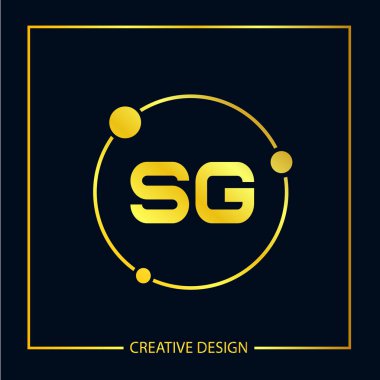 İlk harf Sg Logo şablonu vektör tasarımı