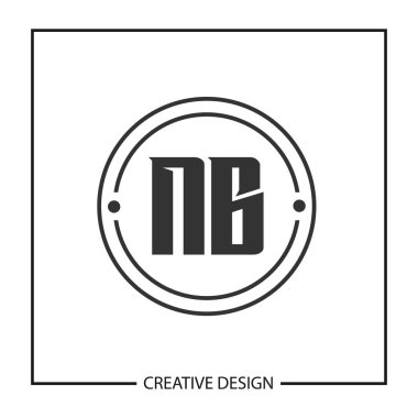İlk Nb mektup Logo tasarım şablonu