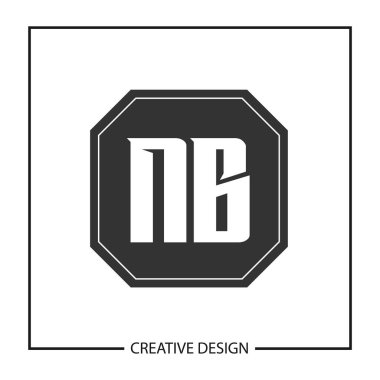 İlk Nb mektup Logo tasarım şablonu