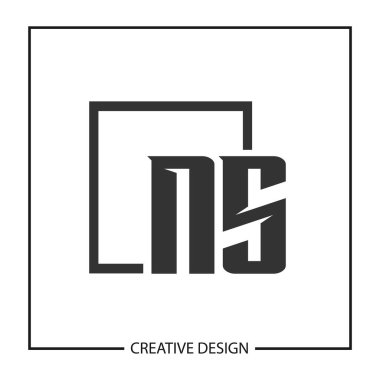 İlk Ns harf Logo tasarım şablonu