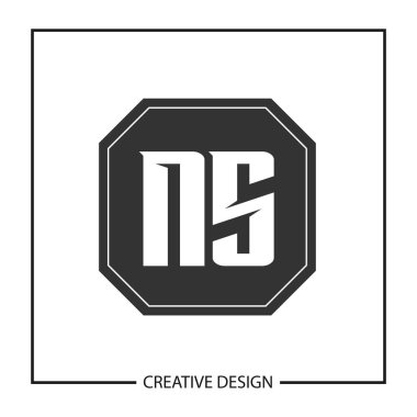 İlk Ns harf Logo tasarım şablonu