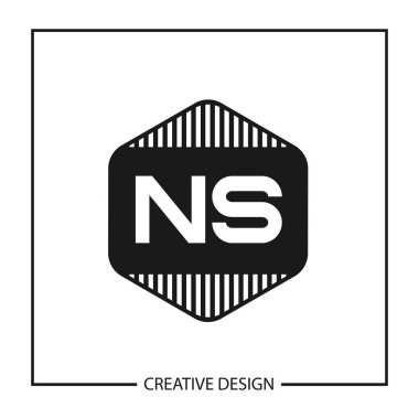 İlk Ns harf Logo tasarım şablonu