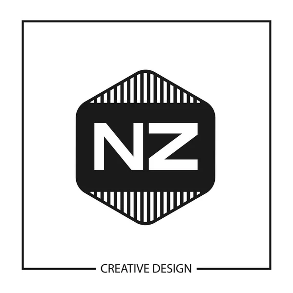 Yeni Zelanda Harf Logo Tasarım Şablonu — Stok Vektör