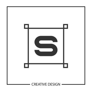 İlk harf S Logo şablonu vektör tasarımı
