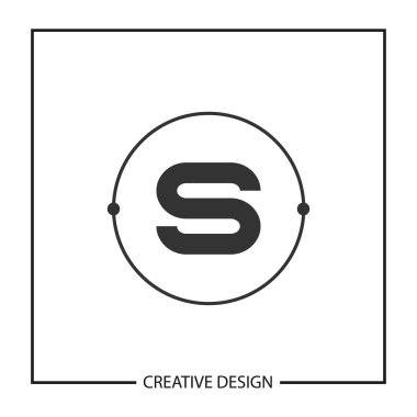 İlk harf S Logo şablonu vektör tasarımı