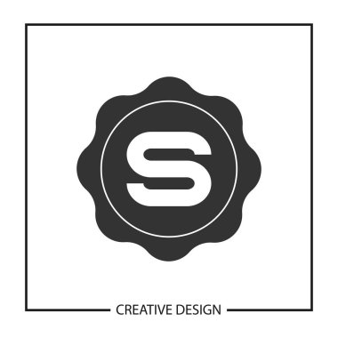 İlk harf S Logo şablonu vektör tasarımı