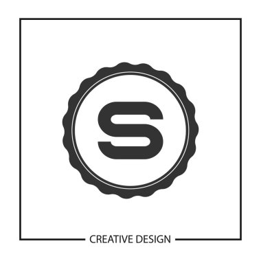 İlk harf S Logo şablonu vektör tasarımı