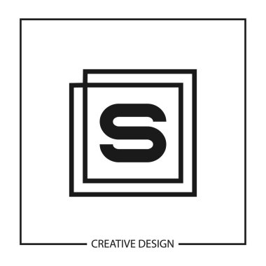 İlk harf S Logo şablonu vektör tasarımı