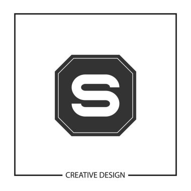 İlk harf S Logo şablonu vektör tasarımı