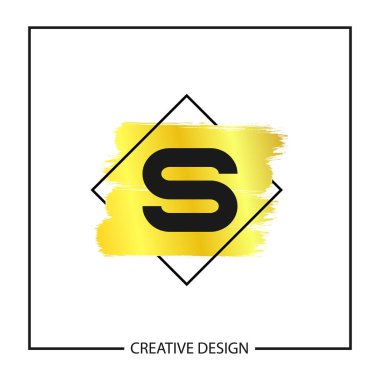 İlk harf S Logo şablonu vektör tasarımı