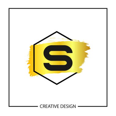 İlk harf S Logo şablonu vektör tasarımı