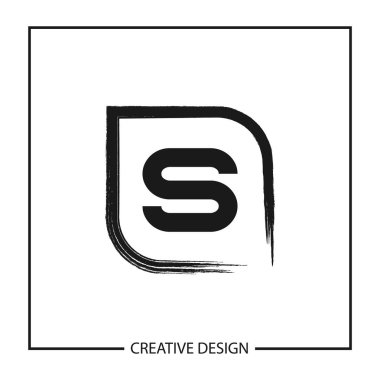 İlk harf S Logo şablonu vektör tasarımı