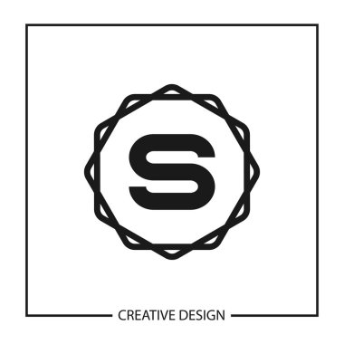 İlk harf S Logo şablonu vektör tasarımı